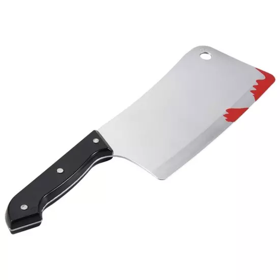 Bloody Cleaver, Fake Knifes Realistic Kitchen Cleaver Prop for Halloween9618