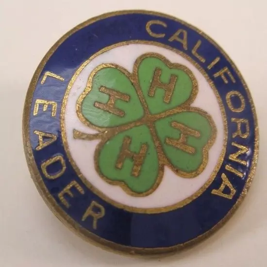 4H California Leader Vintage Lapel Pin/Tie Tack award ribbon state fair