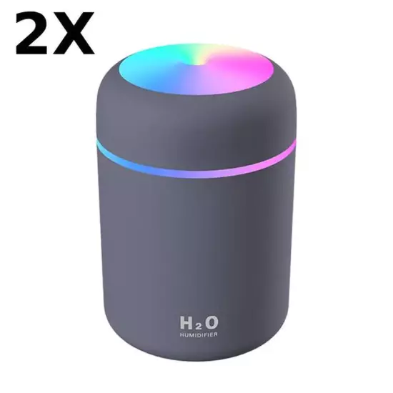 300Ml Mini Air Humidifier Ultrasonic Aroma Essential Oil Diffuser Auto Shut-Off 