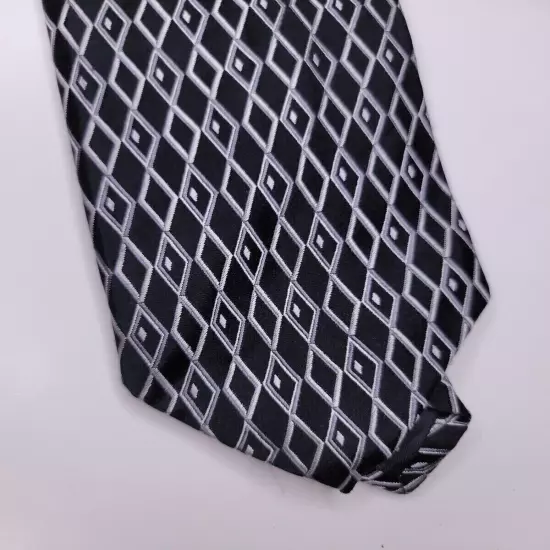 Geoffrey Beene Mens Formal Necktie 58"Lx3.5"W Black/Gray Neck Tie