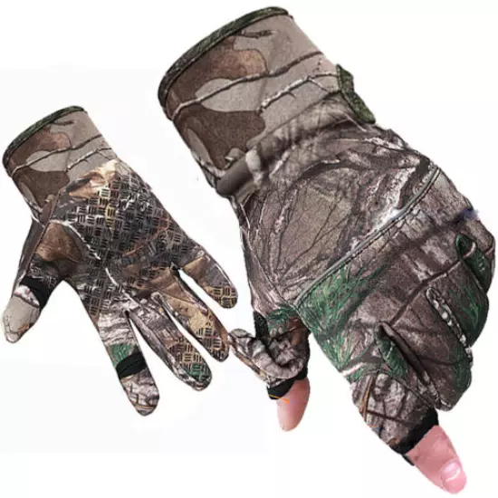 Anti-slip Full Finger Gloves Autumn Winter Outdoor Camouflage Hunting Gloves