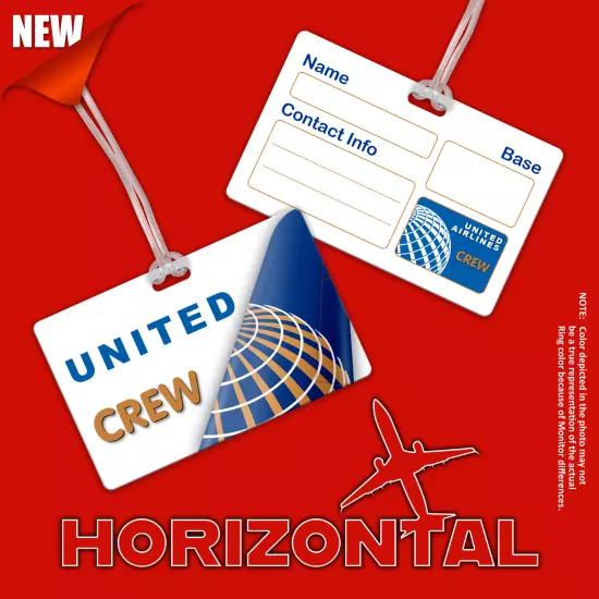 United Airlines Crew Luggage Tags (Set of 4)