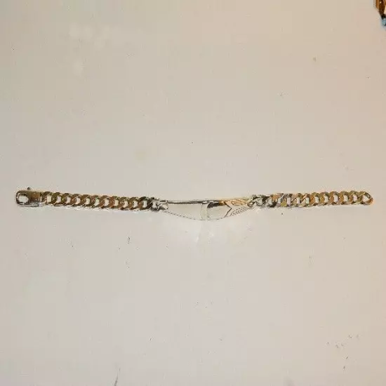 Cuban Chain Bracelet in Sterling Silver 925/ 1000 Length Cm. 19.5 Weight 17.5 g