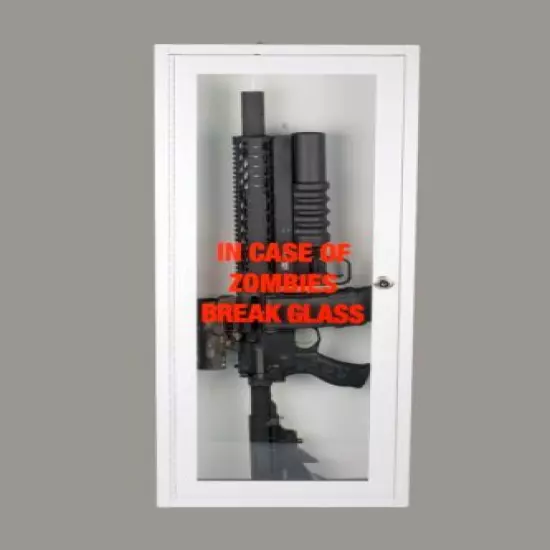 Zombie / Emergency Break Glass Gun Cabinet – Display Case - Wall Mountable