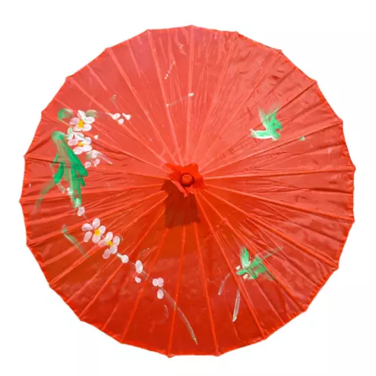 Chinese Classic Vintage Paper Umbrella Wedding Painted Dance Prop Parasol P2024