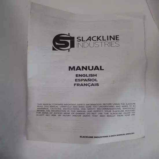 NEW Slackline Industries Trick Line 50Ft Performance Slackline Kit