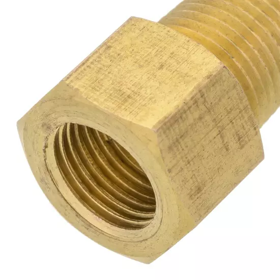 Brass 1/8" NPT Male To 1/8" BSP Female Adapter Pipe Fitting Connector Parallel