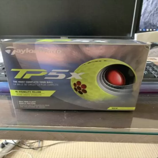 New TaylorMade TP5x Golf Balls Yellow-1 Dozen