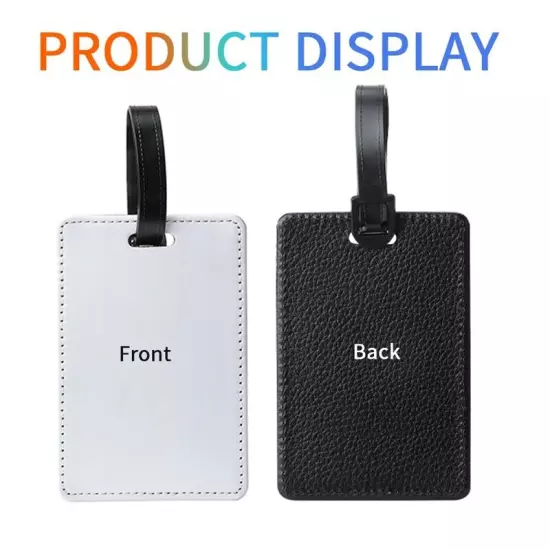 20Pcs Sublimation Blank Luggage Tags Blank Travel Tags with Strap Heat7948