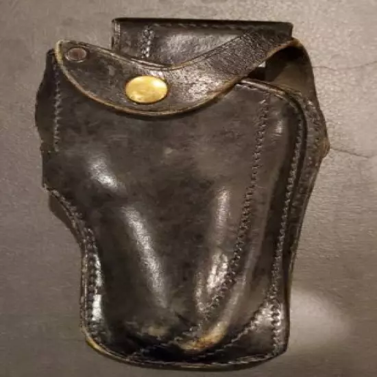 Vintage Safety Speed Holster Plain Black Leather Medium Frame Pistol Right Hand 