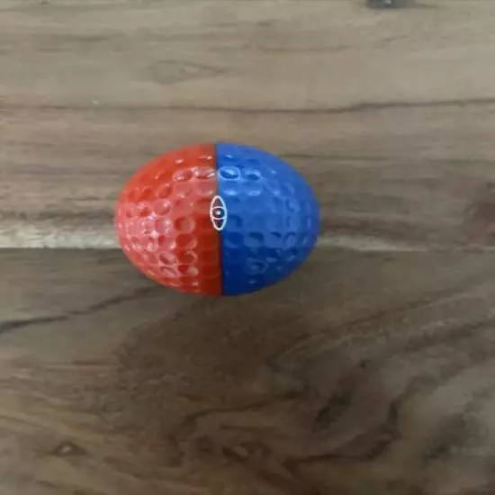 VINTAGE RED AND BLUE PING EYE GOLF BALL