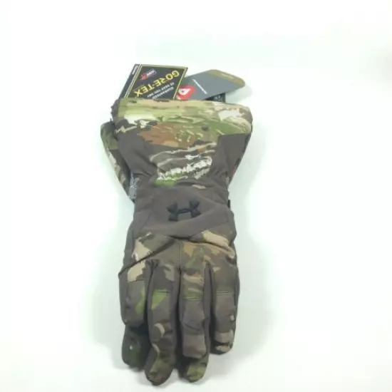 Under Armour UA Scent Control Mens Medium Camo Hunting Gloves Insulator Gore-Tex