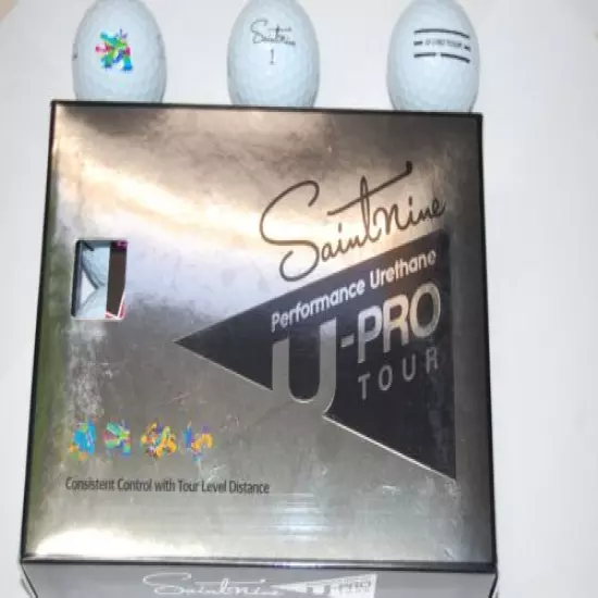  SAINTNINE U - PRO TOUR With Alignment 1 DOZEN GOLF BALLS FREE 2 Dozen TEES