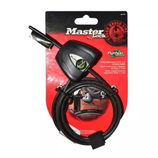 Master Lock 8417D Python Adjustable 6 Foot Cable - Tree Stand Deer Cam Bike 