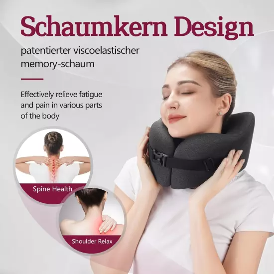 Travel Pillow Vac Compressed Memory Foam Neck Pillow Airplane,Soft and Compatibl