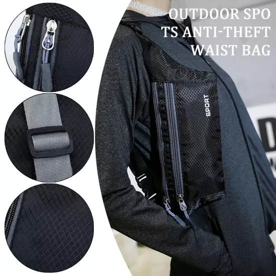 Waist Bum Bag Waterproof Women Men Travel Money Running Belt Fanny Pa Sales