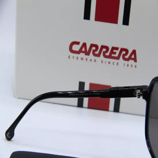 NEW CARRERA 1047/S 807M9 POLARIZED BLACK AUTHENTIC SUNGLASSES W/CASE 62-10