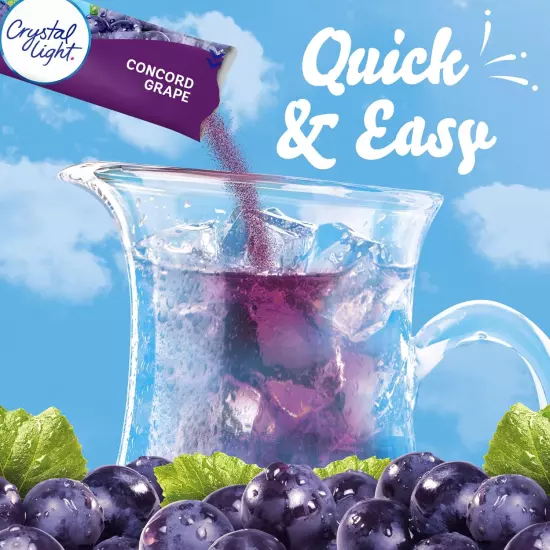 Sugar-Free Concord Grape Low Calories Powdered Drink Mix 6 Count Pitcher Packets