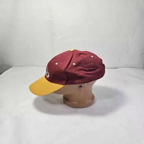 Maine Mammoths Maroon Yellow Hook Loop Golf NAL Hat Cap