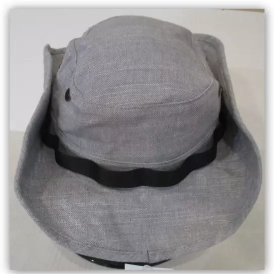 Men's Linen Boonie Bucket Hat with Black Cord - Goodfellow & Co Gray M/L