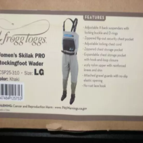 Frogg Toggs Woment's Skilak PRO Stockingfoot LG