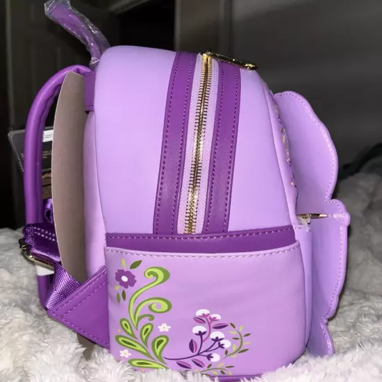 Loungefly Disney Tangled Princess Rapunzel Lenticular Mini Backpack Purple Flynn