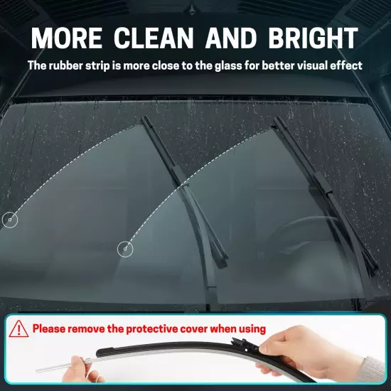 19"+18" Windshield Wiper Blades - Replacement for 2013-2015 Mini Cooper R55 R...