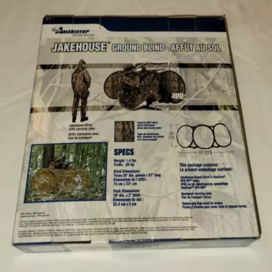 Ameristep Jakehouse Blind Realtree APG HD Model Number 10306 Turkey Hunting 