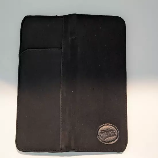 American Tourister Zip Travel Wallet Passport Holder Card Keeper Black 8.5"