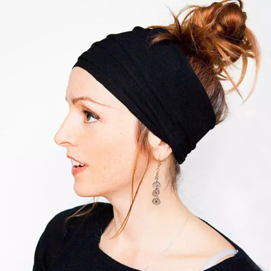 Elastic Stretch Wide Headband Hairband Running Yoga Turban Women Soft Head Wrap