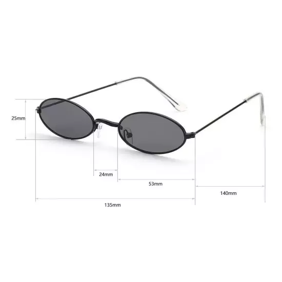 Small Frame Accessories Oval Sunglasses Vintage Shades Sun Glasses Eyeglasses