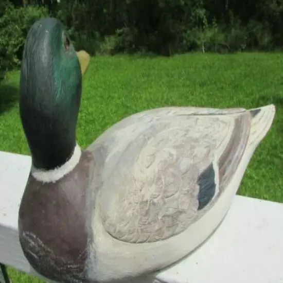 BEAUTIFULLY HAND CARVED AND PAINTED PENN. ARTIST MALLARD DRAKE DUCK DECOY 