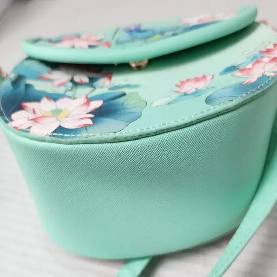 LOUNGEFLY DISNEY MULAN CRI-KEE LOTUS HANDBAG Light Green NWOT