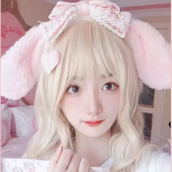 Cute Cartoon Plush Bunny Ears Hairbands Soft Rabbite Ears Headband Anime Cosplay