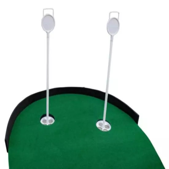 XL Golf Putting Green - 10.5ft x 3ft - Putting Mat w/ Backstop + Real Green Flag