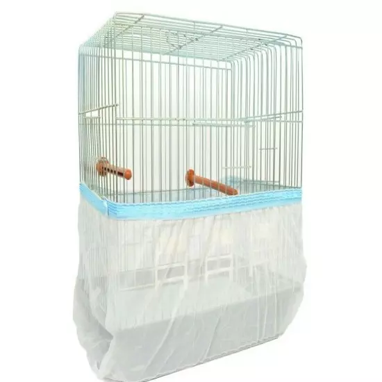 Bird Cage Pocket Seed Catcher Mesh Tulle XL Cir Max 80” Circumference