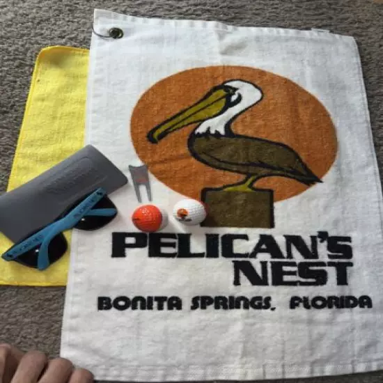 Rare Pelicans Nest Set! 2 PING EYE Karsten GOLF BALLs Orange Divot Tool Sunglass