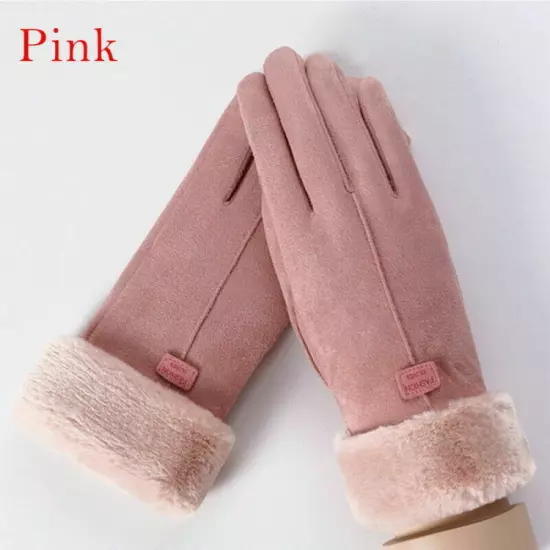 Ladies Winter Thermal Warm Soft Sheepskin Gloves Men Women One Size Warm Soft UK