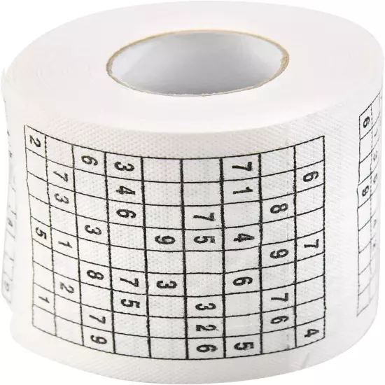 Sudoku Toilet Paper Festive Gag Gift, Fun Birthday Party Novelty Gift Idea Prank