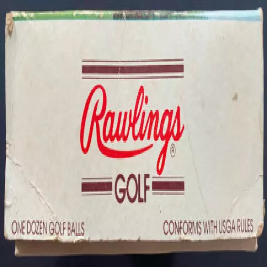 1960's Full Box 12 Lee Trevino Branded Rawlings Golf Ball Unused Branded Vintage