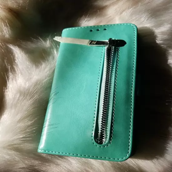 Fashion Case wallet compatible with galaxy Cover S9/G960 Mint Green Women 