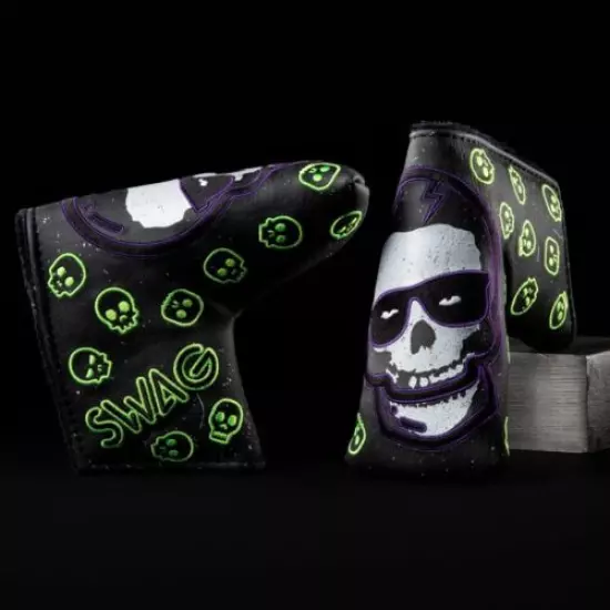 SWAG GOLF F5 I Want Your Skull, I Need Your Skull, Blade Putter Cover IN HAND