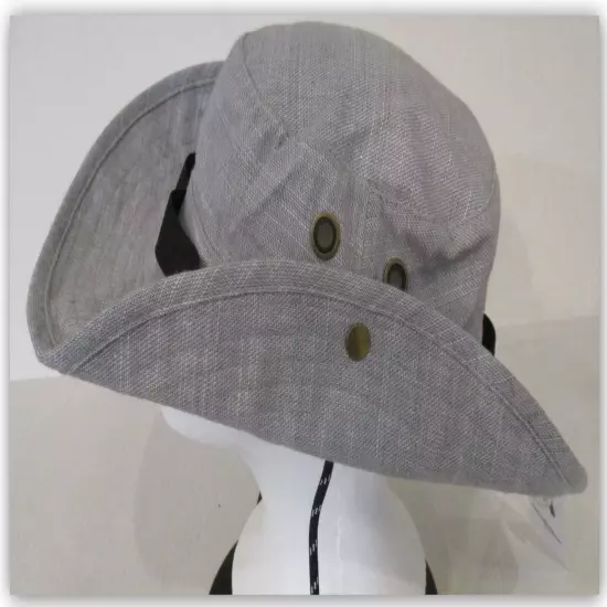 Men's Linen Boonie Bucket Hat with Black Cord - Goodfellow & Co Gray M/L