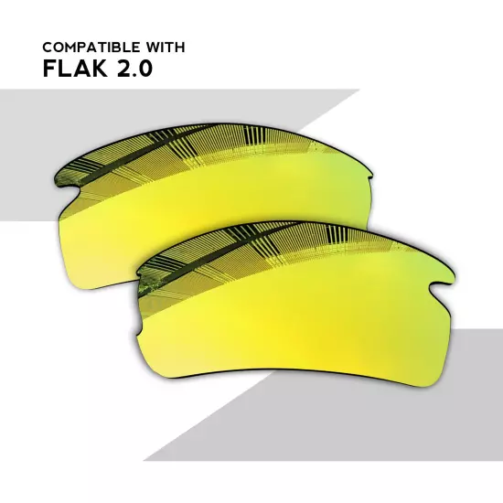 Wholesale POLARIZED Replacement Lenses for-Oakley Flak 2.0 OO9295 Sunglasses