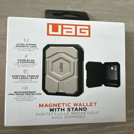 UAG Hard Magnetic Wallet MagSafe Compatible 3Slot Card Hold Kickstand RFID Black