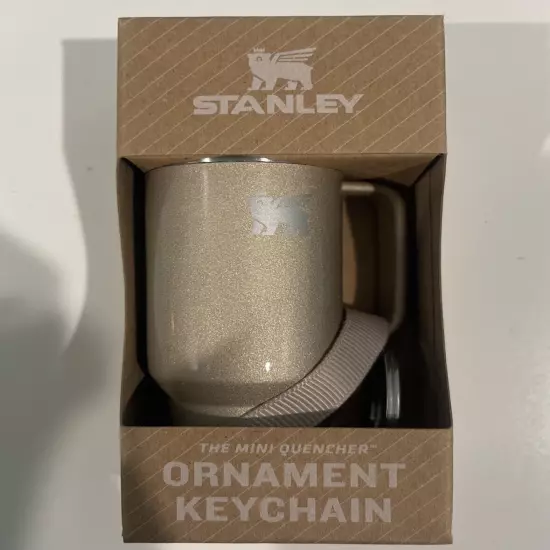 Stanley Cup Keychain/Christmas Ornament - Champagne Shimmer