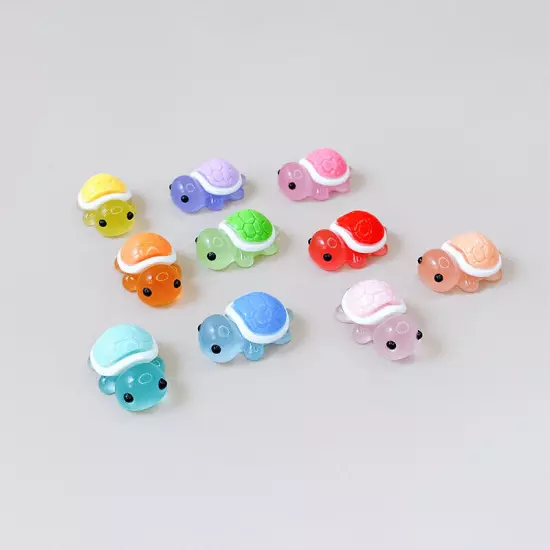 10Pcs Mini Turtles Luminous Ornament Crafts Tiny Turtles Home Decoration Gifts