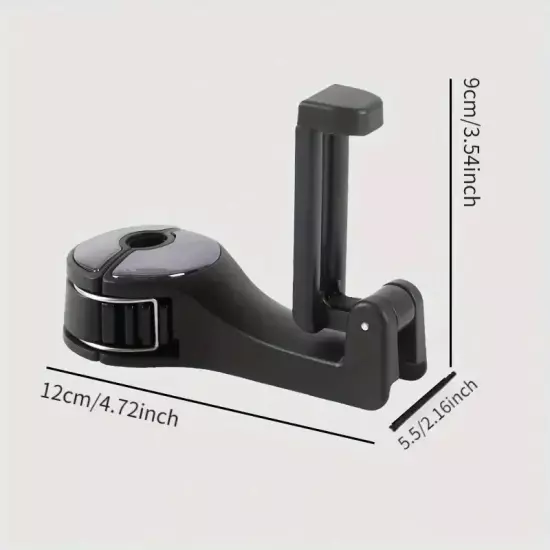 Multifunctional 2 in 1 Car Hook Hidden Mobile Phone Holder Bracket Car Clip Rear