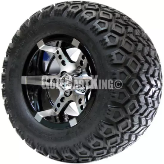 12" RHOX RX250 Wheel with Tire Combo and Club Car Golf Cart Lift Kit