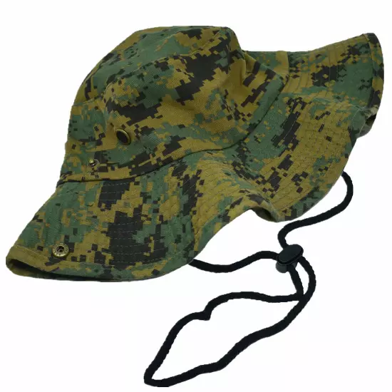 Unisex 100% Cotton Bucket Hat Fishing Camping Safari Boonie Sun Brim Summer Cap